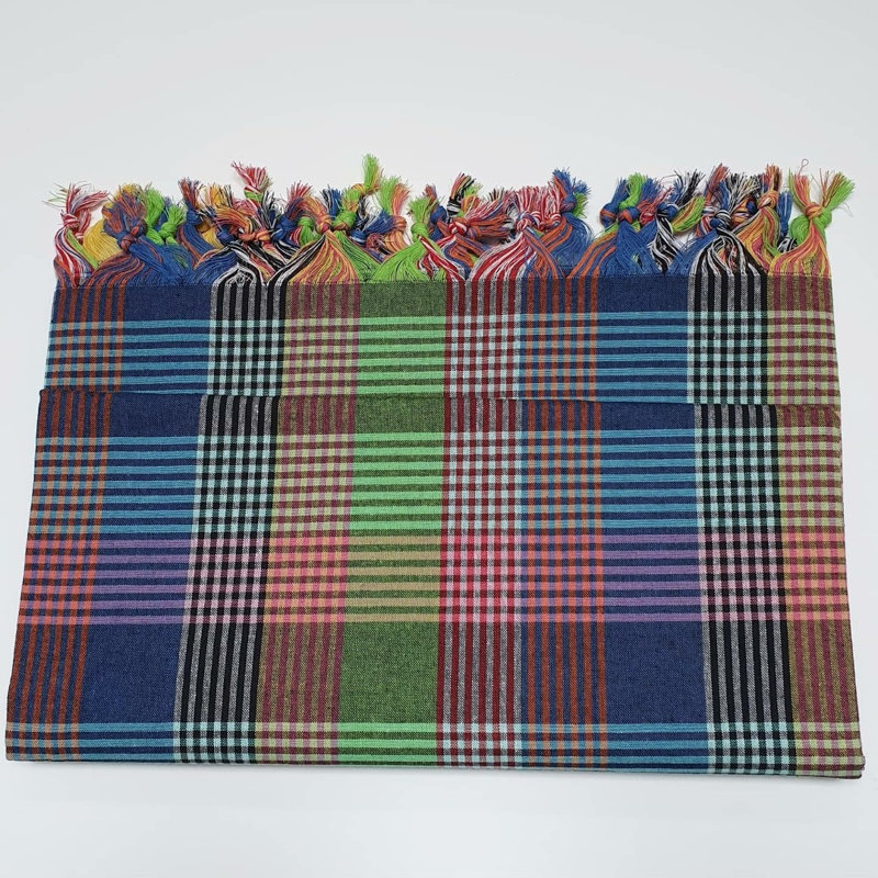 Blumberg Mila Cotton Picnic/Beach Blanket, Multi-Coloured Chequered