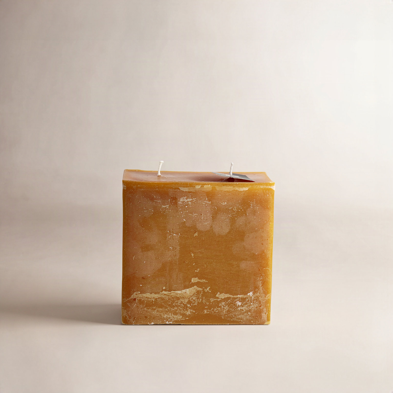 Unscented Votive Candle, 5.12" H x 6.3" W x 3.15" D, Cognac
