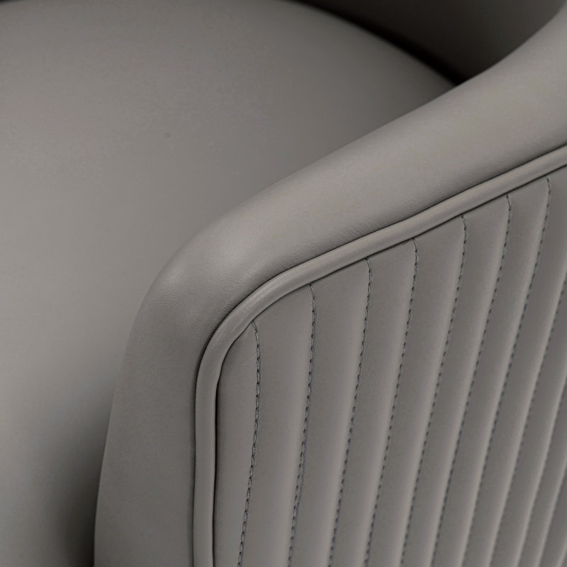 Linets Leatherette Side Chair Dining Chair, 1, Taupe