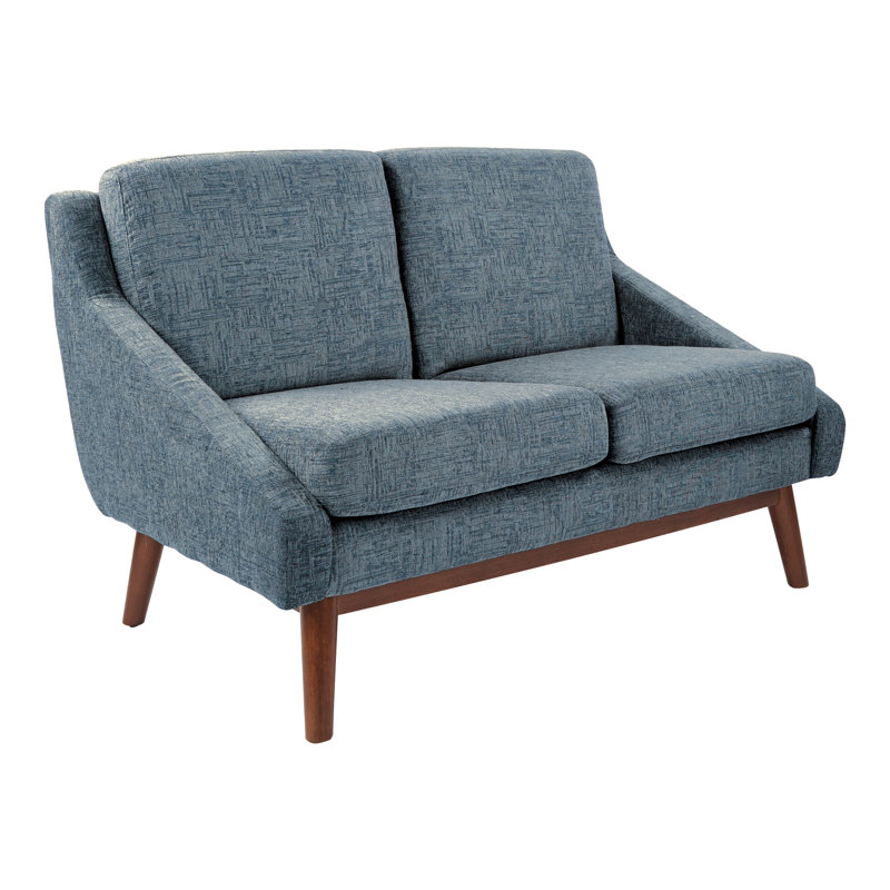 Causeuse Mid-Century, Polyester bleu marine