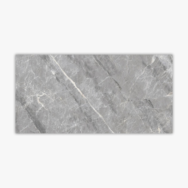 Nambia 12" x 24" Porcelain Marble Look Wall & Floor Tile, Gray