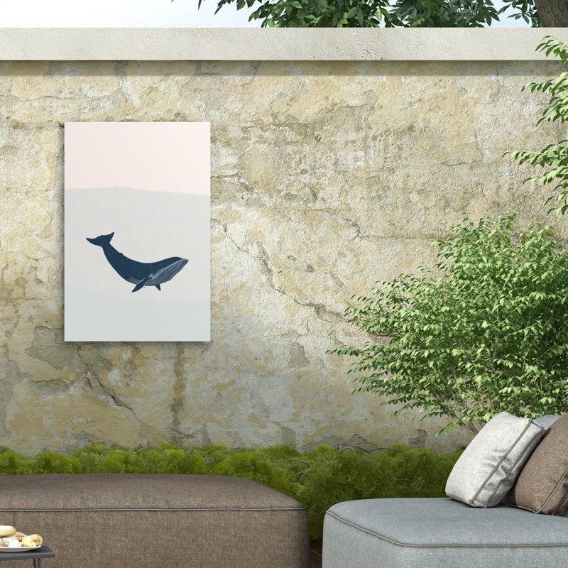 Menina Lisboa Blue Whale Outdoor  Canvas, H 30 po x l 47 po