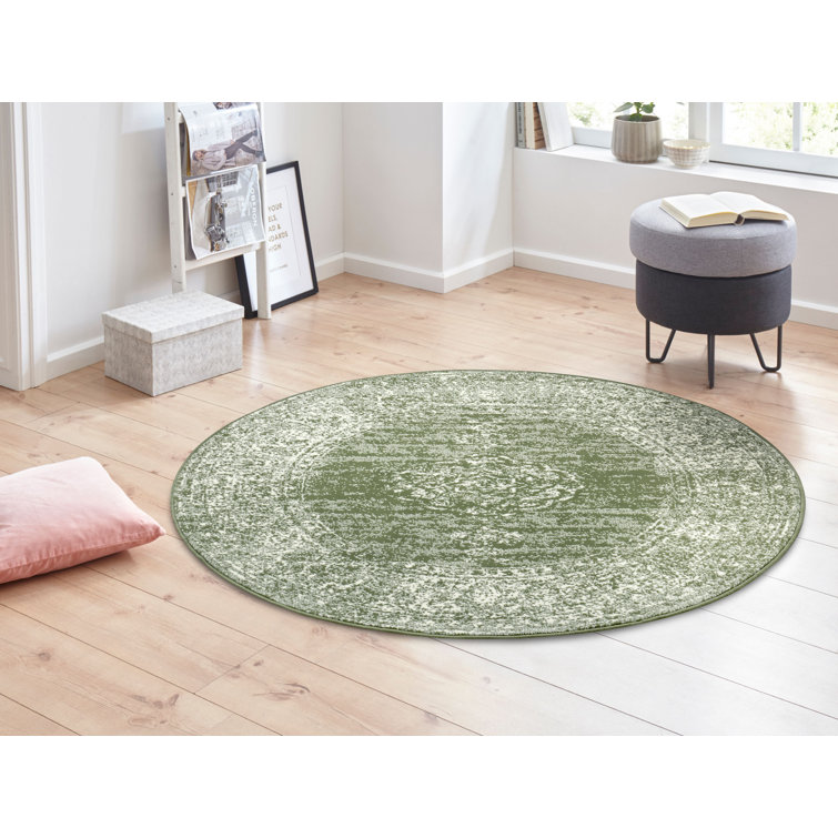Designer velor rug Mridional green