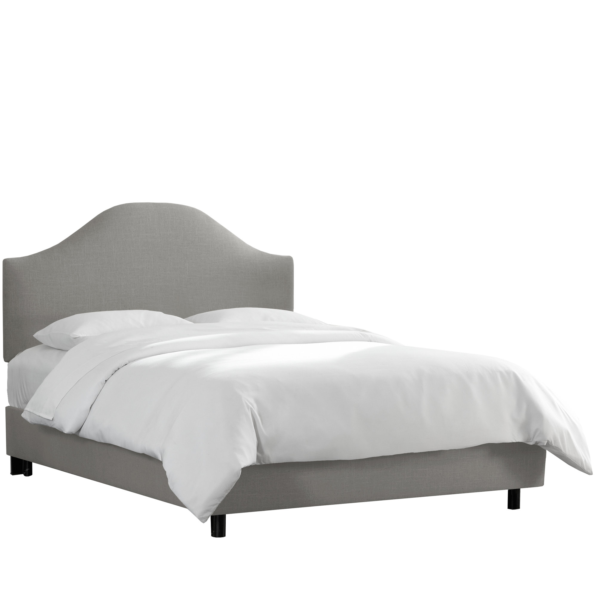 Morris Upholstered Standard Bed, Classic Grey Linen, California King
