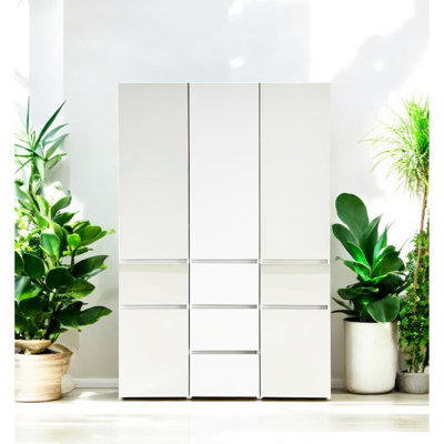 Modular Wood Closet System With Mirror