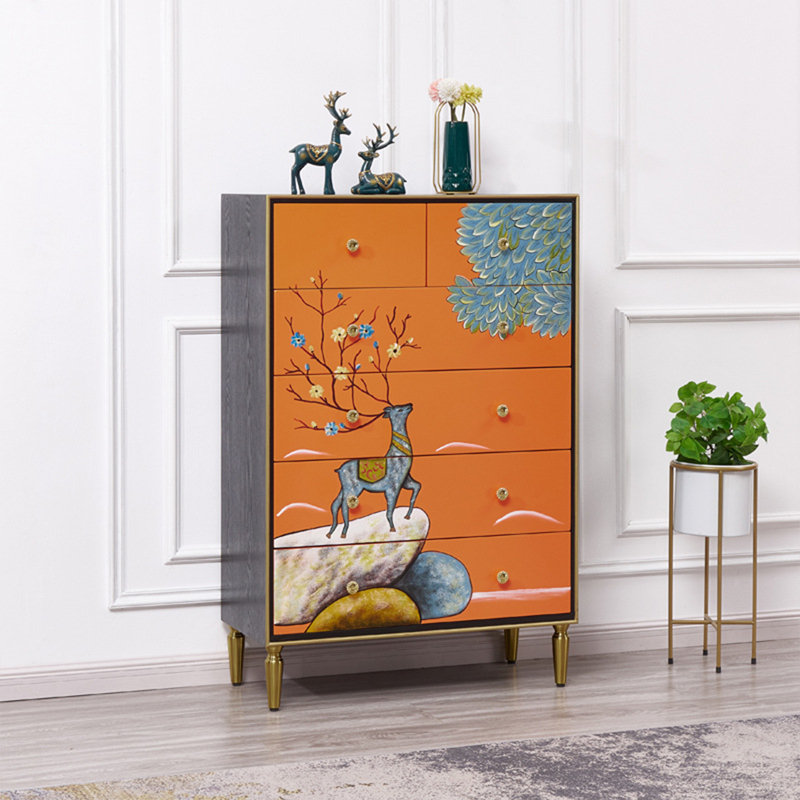Commode d'appoint légère peinte de luxe