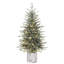 Sapin artificiel bleu 4,5 pi pré-éclairé en pot