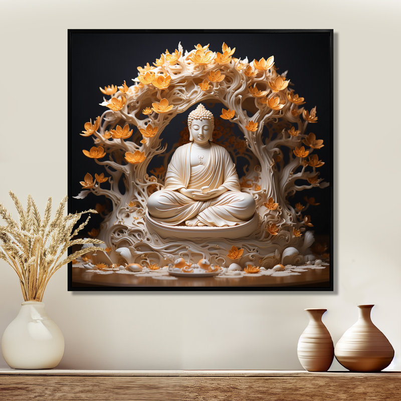 Tohei - Bouddhisme, impression sur toile encadrée, Toile avec cadre flottant noir, H 16 po x l 16 po x P 1 po