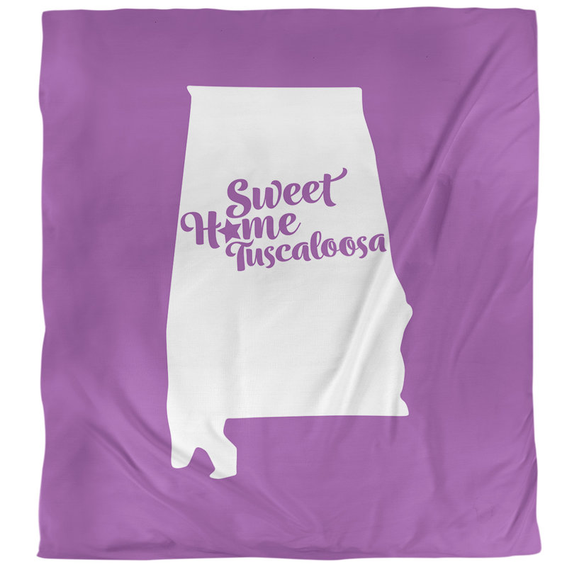 Housse de couette alabama Tuscaloosa, Housse de couette simple TG, Violet