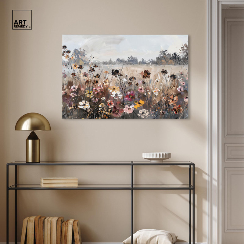 Art campagnard sur toile prairie anglaise par Art Remedy, Toile tendue, H 24 po x l 36 po