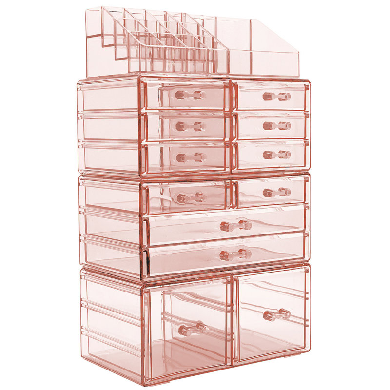 Organisateur de présentoir à maquillage Sorbus, Rose