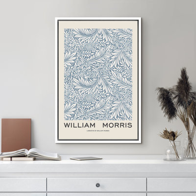 Reproduction d'art classique, reproduction d'art sur toile, motif floral Larksur par William Morris