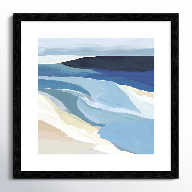 Graham Lake I by Isabelle Z, Black Wood Framed Paper, 18.25" H x 18.25" W x 0.75" D