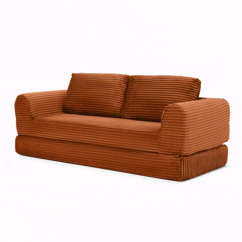 Canapé futon rembourré désossé, Orange