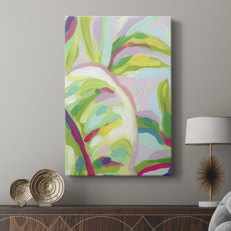 Bright Tropical Abstraction III - galerie sur mesure, H 48 po x l 32 po