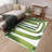 Green Labyrinth II Washable Abstract Area Rug, Power-loomed, Softness with Non-Slipping Backing
