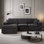 Canapé modulaire 108 po avec revêtement en chenille Cloud | Canapé modulaire librement combinable avec rembourrage en éponge haute densité | Canapé Cloud pour salon, appartement ou bureau | Ensemble 4 pièces