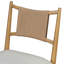 Chaise de salle à manger rembourrée en corde de papier Scandi-Boho Mid-Century-125286380