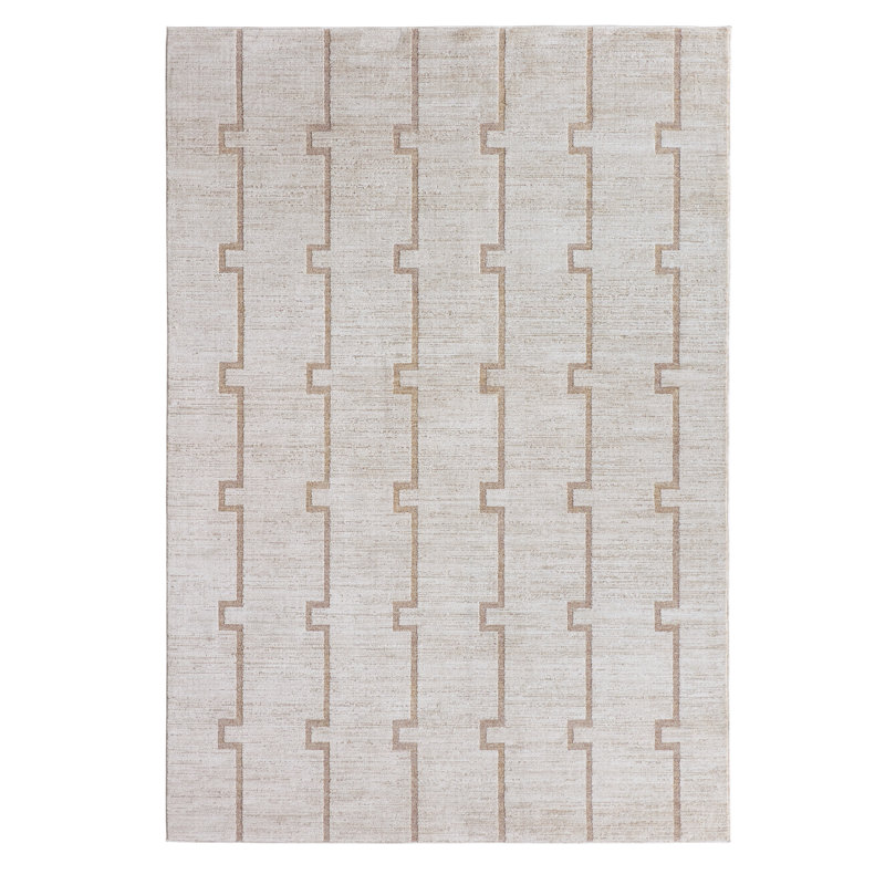 Tapis ivoire / brun clair Serenita Albertine SRE08 (8 pi 6 po x 11 pi 6 po), Rectangle 8 pi 6 po x 11 pi 6 po