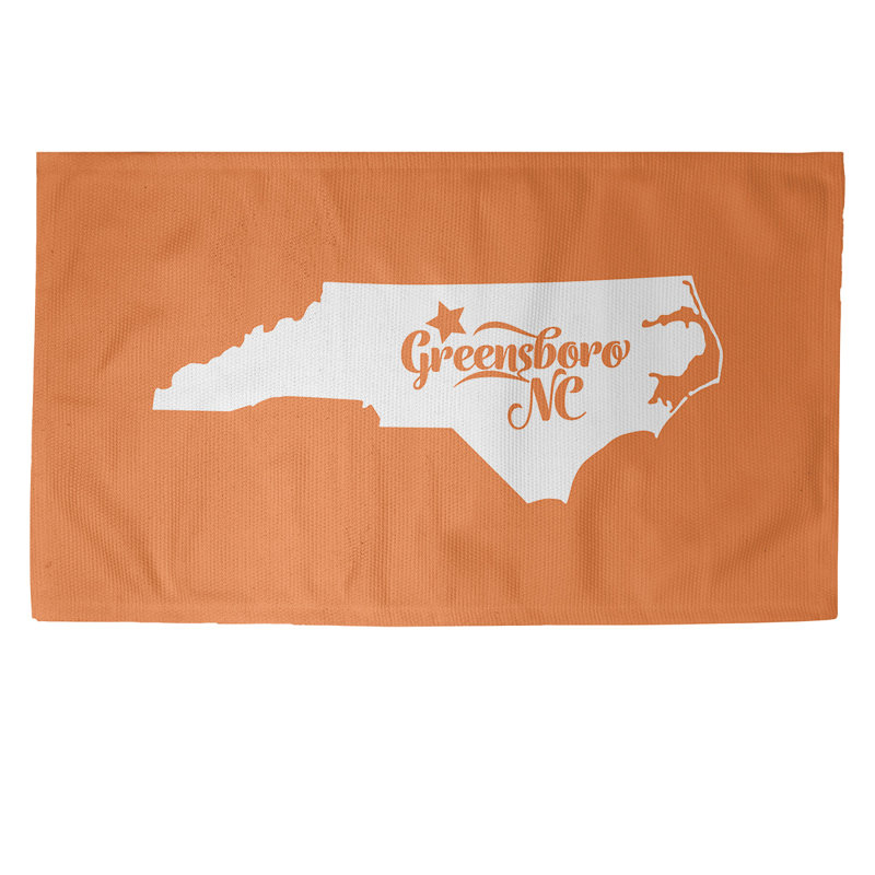 Tapis de l’aire orange north caroline Greensboro, Rectangle 2 pi x 3 pi