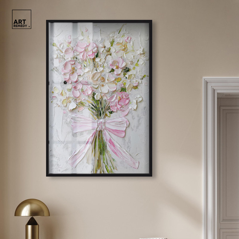 Décoration murale «Layered Lily Shadowbox» par Art Remedy, H 46 po x l 31 po, Noir