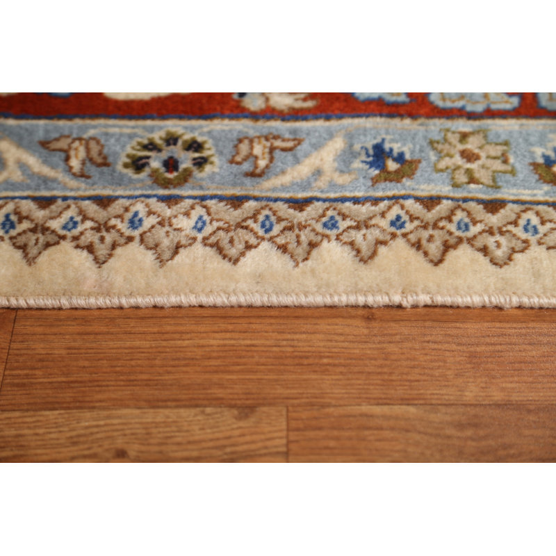 Tapis persan Kashmar à motif végétal noué à la main 8 x 12