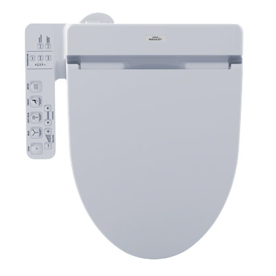 Siège de toilette bidet électronique TOTO® C100 WASHLET® + avec PREMIST ™, coton blanc allongé