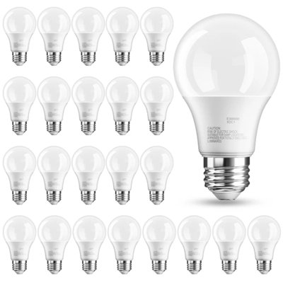 60‑Watt Equivalent A19 Non‑Dimmable LED Light Bulb, E26 Base, 5000K Daylight, 24‑Pack