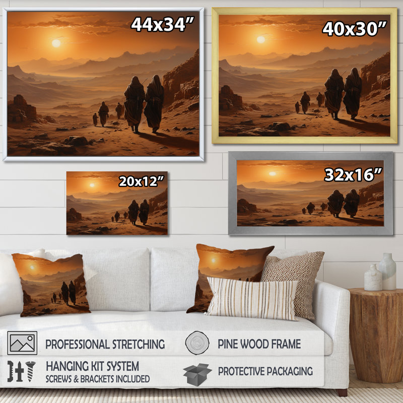 Art de l'Islam «Journey To The Faith» III, H 34 po x l 44 po, Cadre flottant blanc
