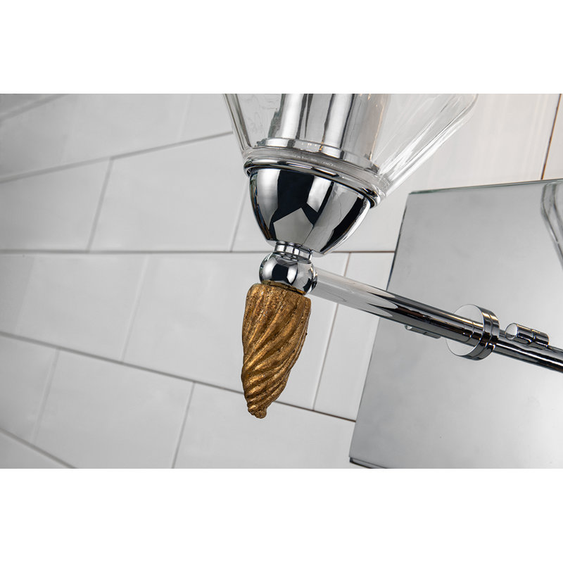 Fun Finial 1 Light Wall Sconce In Chrome, Chrome/Gold
