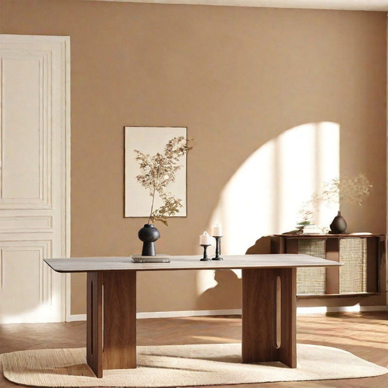 Table de salle à manger rectangulaire French French, H 29,53 po x L 62,99 po x l 31,5 po