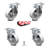 4-Piece Semi Steel Caster Set