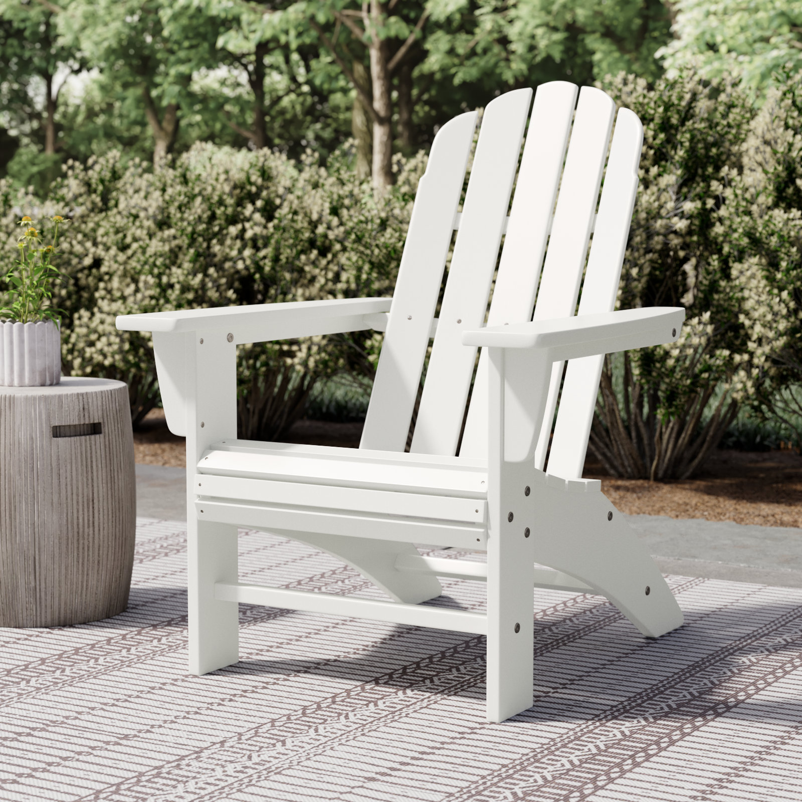 POLYWOOD® Vineyard Adirondack Chair, White