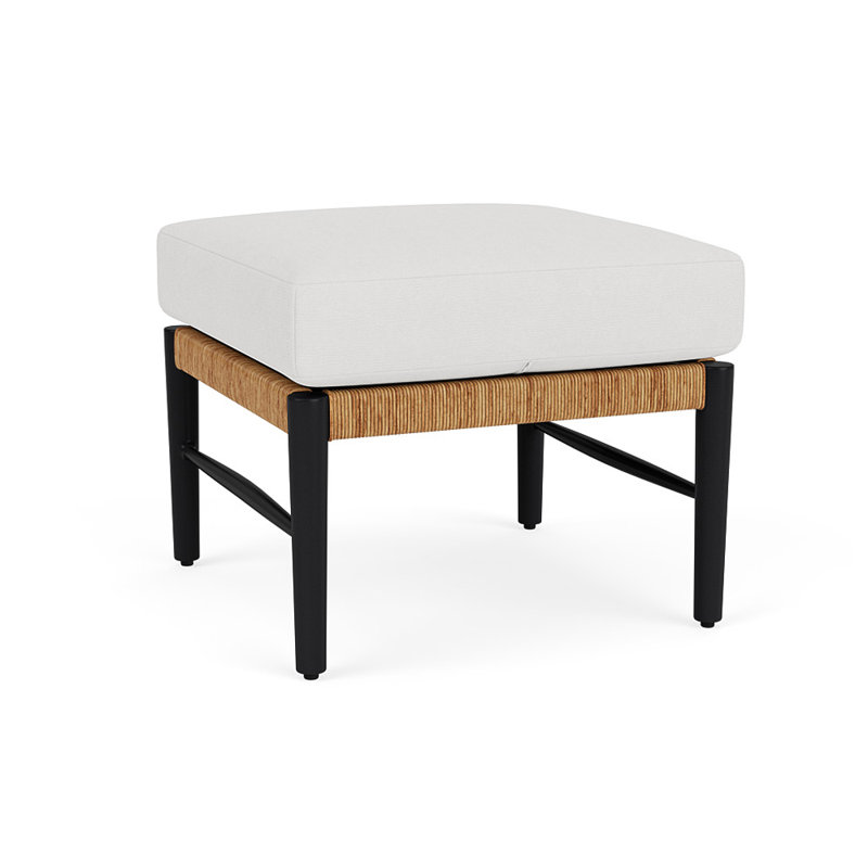 Galloway Outdoor Ottoman, Canvas Natural