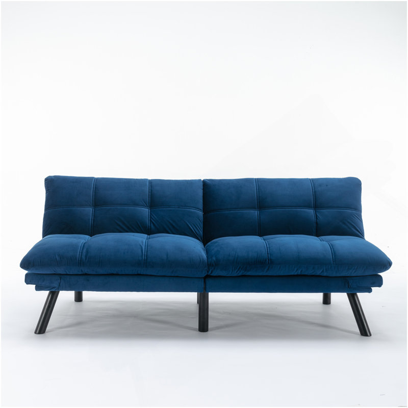 Navy Blue Convertible Folding Modern Sofa Bed