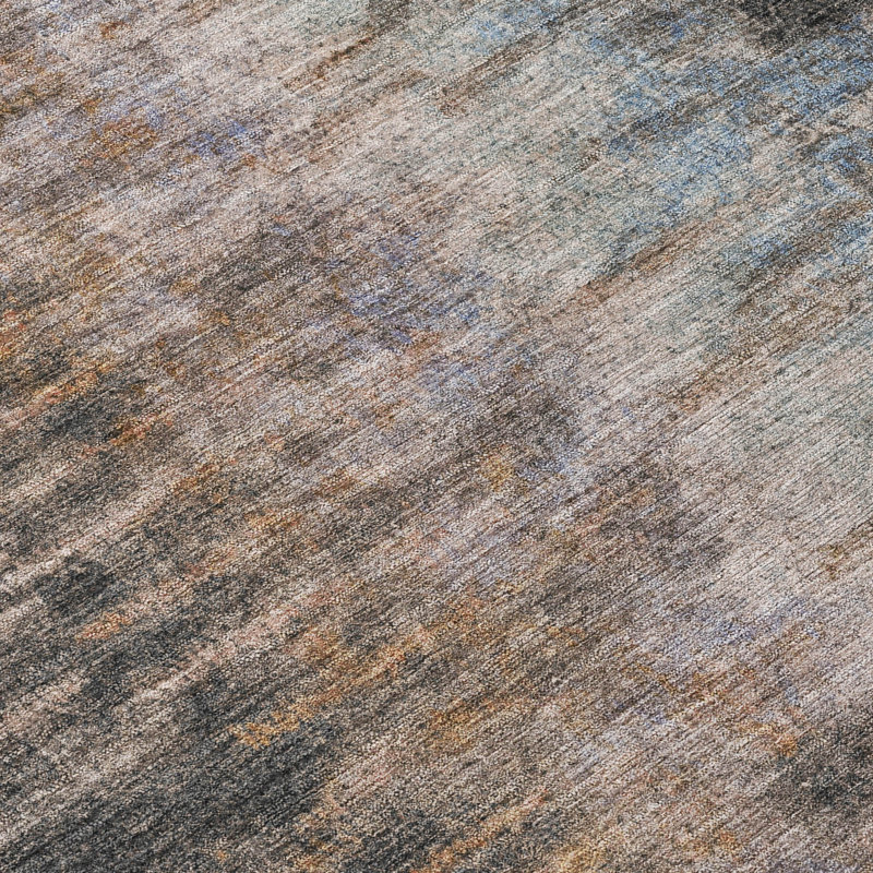 Tapis décontracté intérieur / extérieur lavable à la machine Bingel ACN2318, Rectangle 10 pi x 14 pi