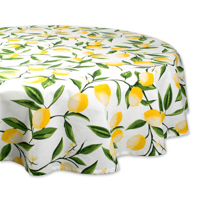 Myo Floral 100% Cotton Round Tablecloth