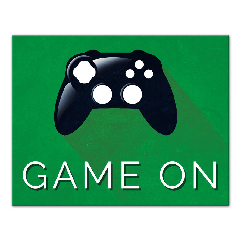 Art sur toile game on toile Brock, H 11 po x l 14 po x P 1,25 po, Vert