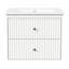 Ensemble de meuble-lavabo 24 po avec lavabo, armoire de rangement flottante avec portes et tiroirs, meuble-lavabo mural moderne avec surface peinte, blanc