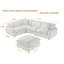 Canapé modulaire rembourré 5 pièces avec canapé et repose-pieds-809414461