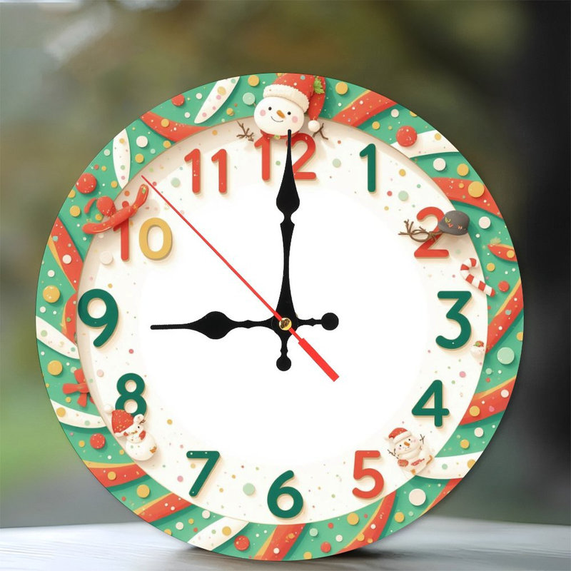 Horloge-visage-avec-éclats de glace