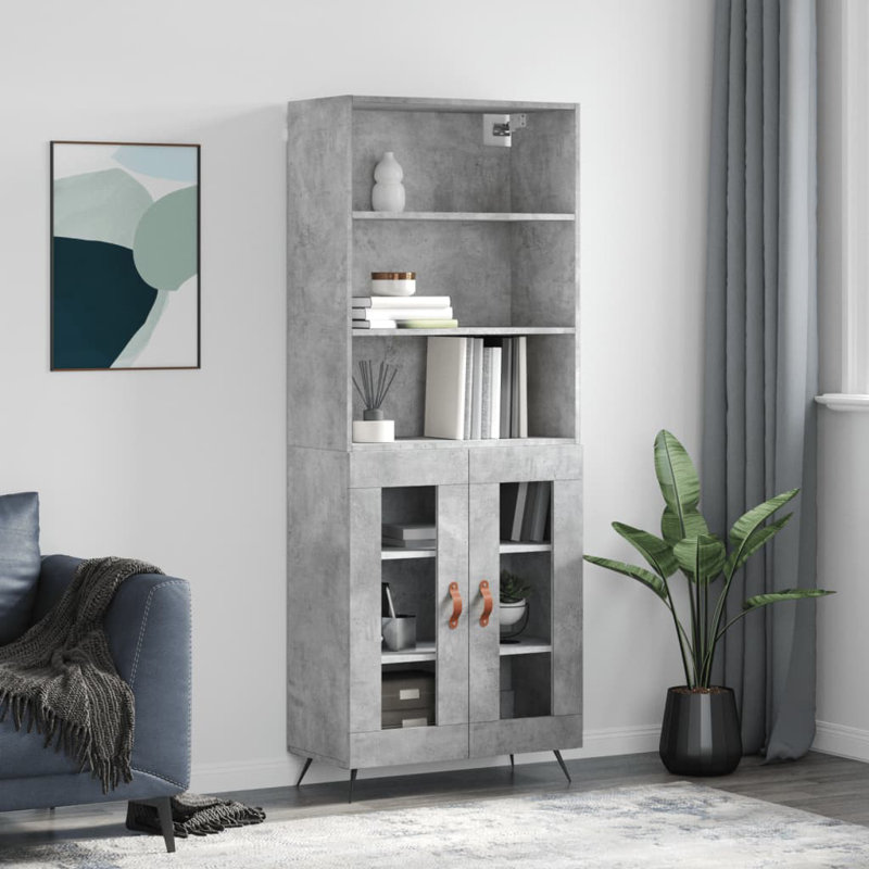 Malbork 69.5cm Sideboard, Concrete Grey