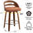 Mahtab Upholstered Swivel Bar Stools-674951276-674951266
