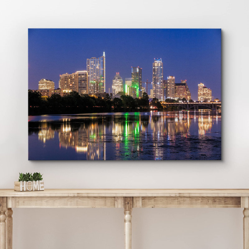 Architecture, bâtiment, Austin, Texas, horizon nocturne, réflexion, architecture et cartes, paysage urbain, photo, paysage global