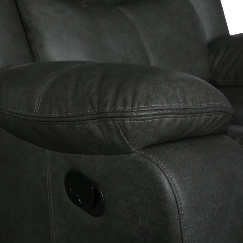 Canapé inclinable en cuir Global Air Transition avec soutien lombaire et fabrication durable pour un confort ultime, Gris