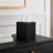 Ridge Embossed Decorative Metal Tissue Box Cover Holder Square, Matte Black-120869566