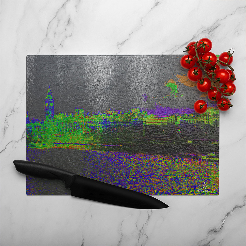 Landscape London With A Difference Glass Chopping Board