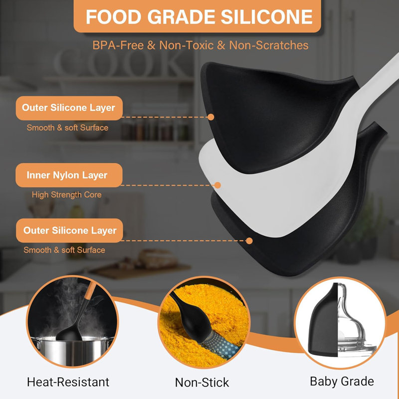 25Pcs  Silicone Kitchen Utensils Set