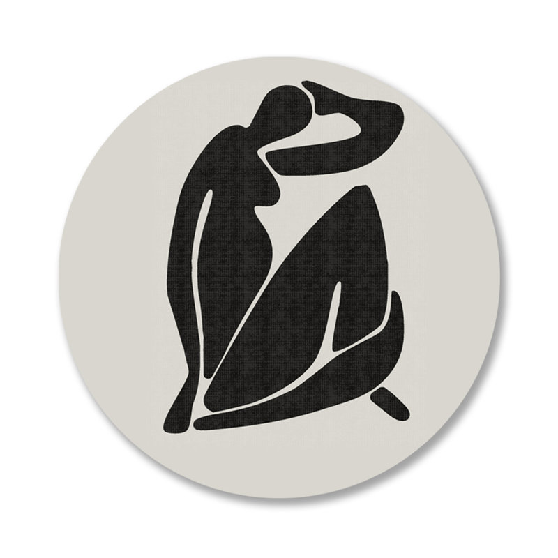 Marisse Inspired Mid Century Woman Print by Decorumby, 36" H x 36" W x 1" D, Aluminum
