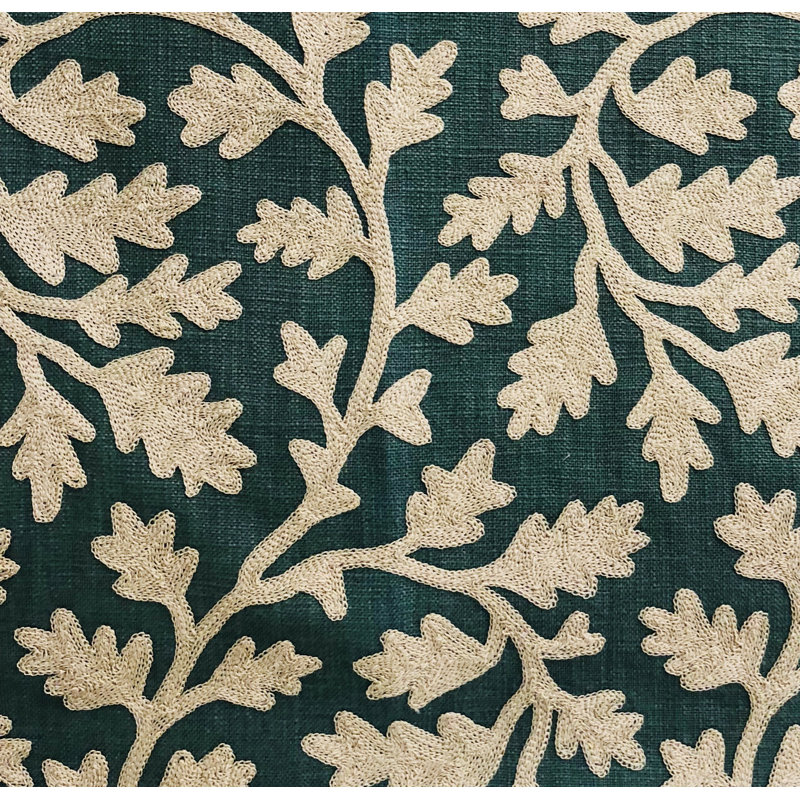 Oreiller en feuille d’émeraude sauvage, 16 po x 1 po, Coussin décoratif